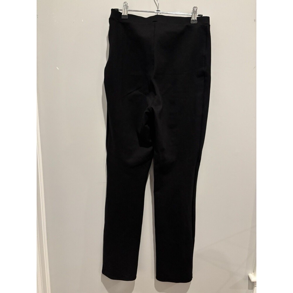Reformation stretch front slit ankle stretch pants side zip in Black sz M - Picture 4 of 8